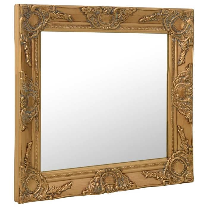 VidaXL Wall Mirror Baroque Style 50x50 Cm Gold 320313