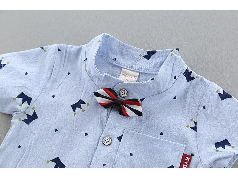 Trendy Summer Two-Piece Infant Boys' Short-Sleeve Outfit
