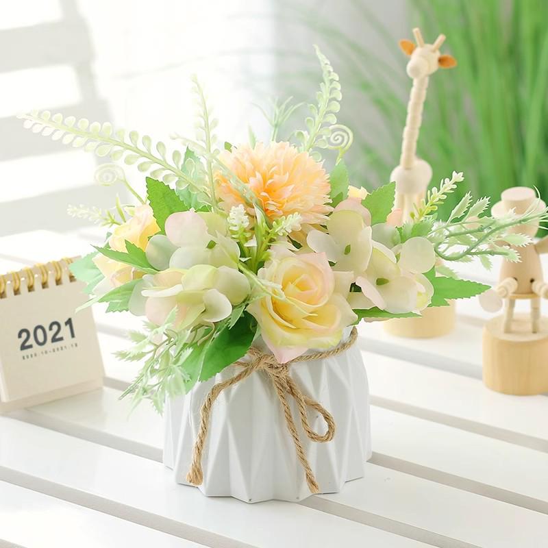 Indoor Artificial Flower Bouquet Decor for Office or Living Room