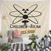 Children of Atom Radiation Tapestry Wall Hanging Fallout Vintage Poster Decor for Bedroom Gaming Room Man Cave Gift