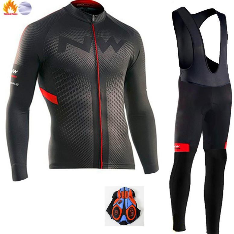 2026 Winter Warm Cycling Suit Set, Tour De France Edition Winter Cycling Suit Long Sleeve Fleece Thickened Warm Windproof Cycling Suit