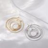 50pcs Stainless Steel Hypoallergenic 15mm-40mm Round Circle Wire Earring Hoops Findings for DIY Earring Jewelry Making