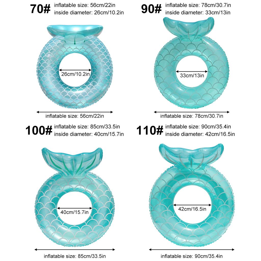 1PC Mermaid Tail Swim Ring, Cute and Fun Pool Float, Outdoor Pool and Beach Float, Party Float