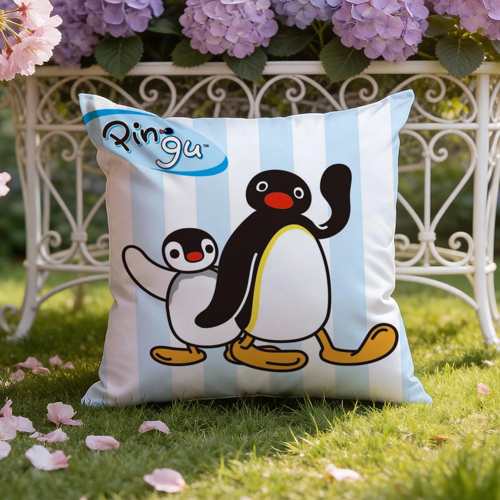 Cartoon Cute P-Pingu Cushion Cover Home & Car Dual-Scene Pillow Cover: Reversible for Premium Comfort