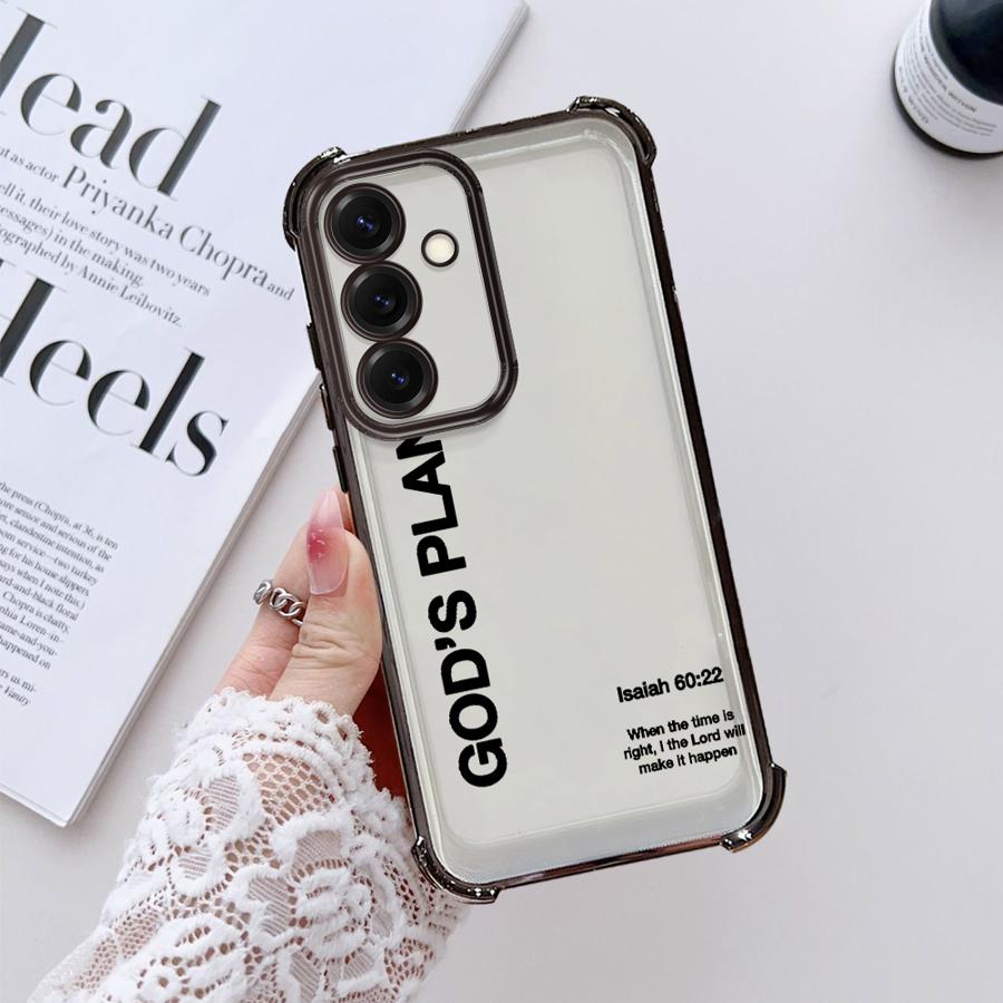 God's Plan Jesus Bible Verse Case for Samsung Galaxy A15 A33 A21s A35 A36 A52 A17 A13 A26 A16 A24 A25 Phone Cover