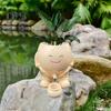 Smiling Face Planter Pot Resin Cartoon Head Flowerpot Indoor Outdoor Cactus Succulent Plants Container Home Balcony Garden Decoration
