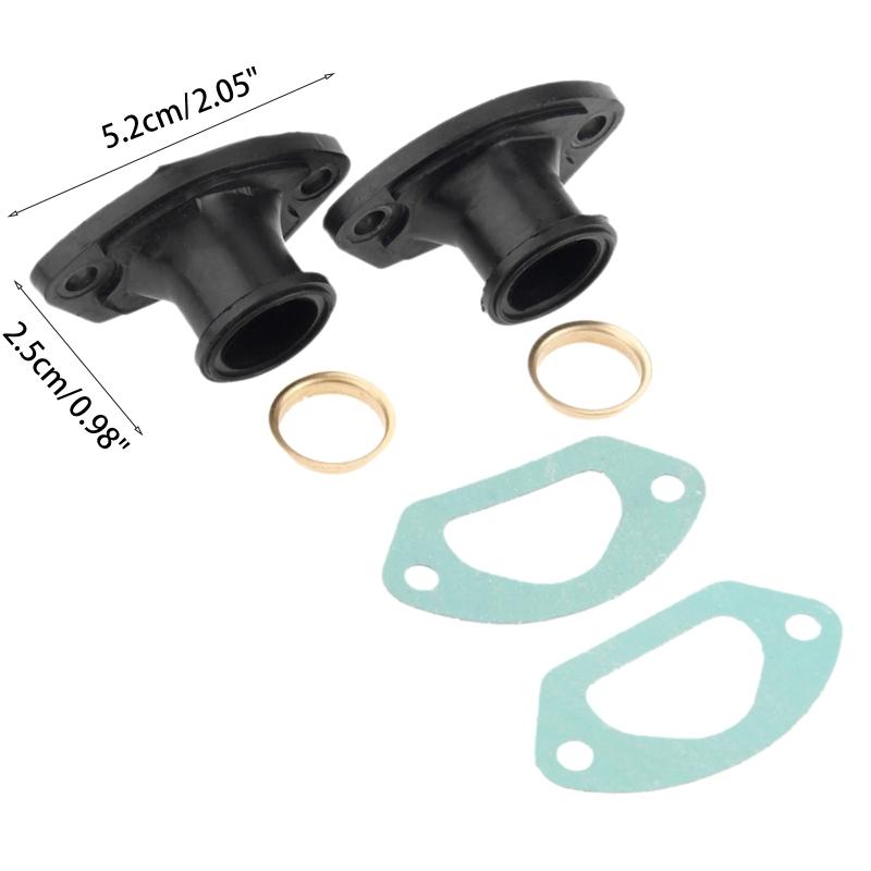 2Pack Chainsaw Parts Exhaust Intake Manifold for w/ Ring Gasket for 52CC/5200 5CC/4500 58CC/5800 Chainsaw Parts Easy to