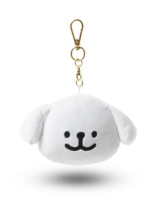 Maltese Plush Toy with Squishy Face Mascot Keychain Maltese Keyring Keychain Ball Chain Korean Puppy [Official] / (Maltese)