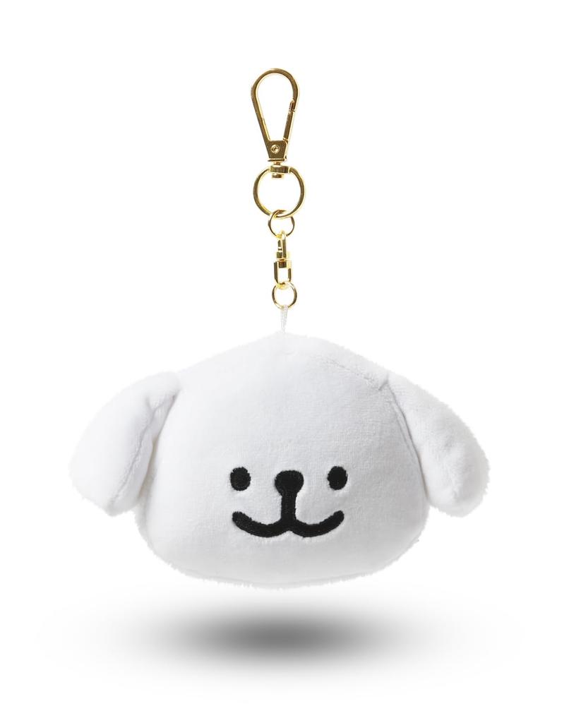 Maltese Plush Toy with Squishy Face Mascot Keychain Maltese Keyring Keychain Ball Chain Korean Puppy [Official] / (Maltese)