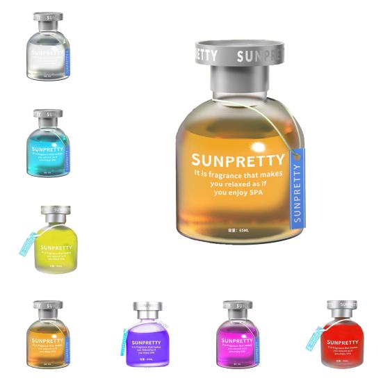 65ml plnitelný parfém do auta s různými vůněmi Skleněná lahvička se 7 vůněmi Parfém do auta pro domácnost
