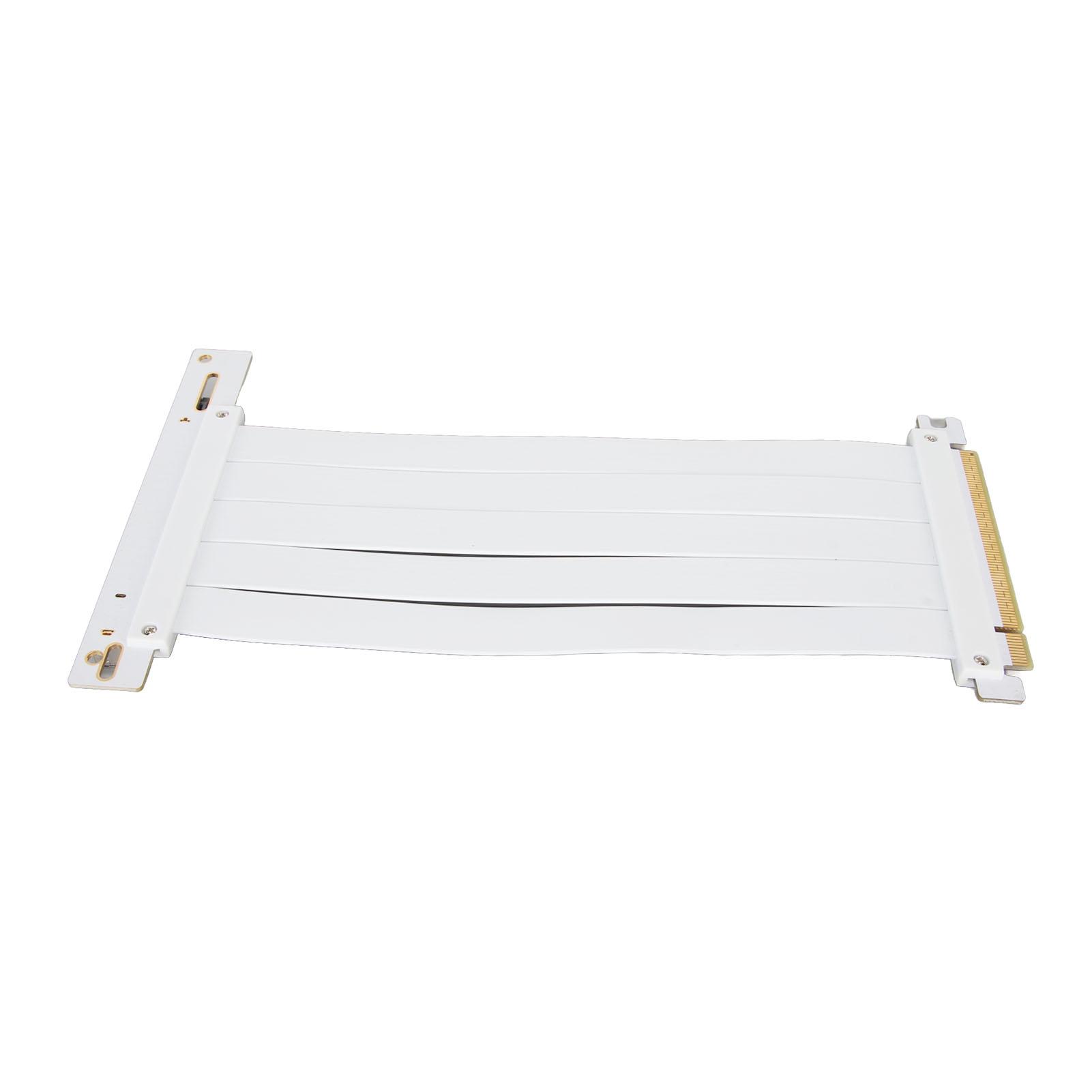 

PCIE 4.0 X16 Riser Кабель Високошвидкісна гнучка розширювальна карта Розширювальний порт Розширення GPU на 90 градусів 20CM білий