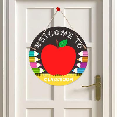 Schüler Schulbeginn Klassenzimmer Veranda Innenhof Dekorpapier Auflistung Willkommen Anhänger