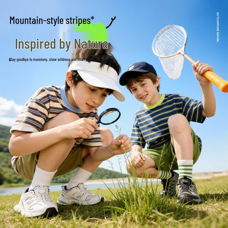 Disney Boys' Striped Pure Cotton Short Sleeve T-Shirt - 2026 Summer