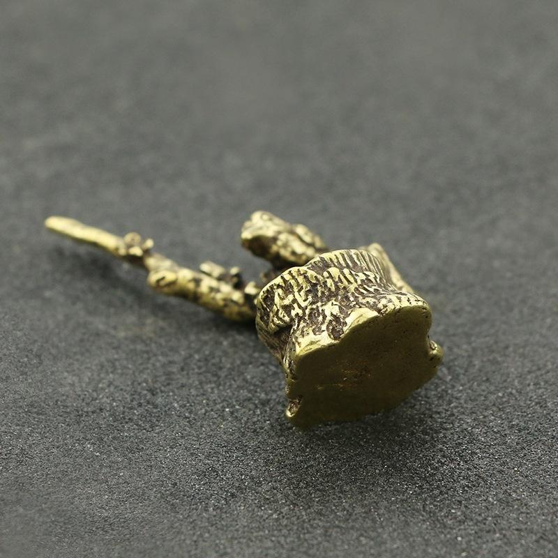 Antique Copper Plum Tree Branch Decoration Creative Animal Tree Stump Incense Burner Home Office Office Desk Decoration