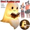 Cute Ghost Reading Lamp Halloween LED Night Light Spooky Table Lamp Desk Light For Bedroom Study Book Lovers Halloween Ornament
