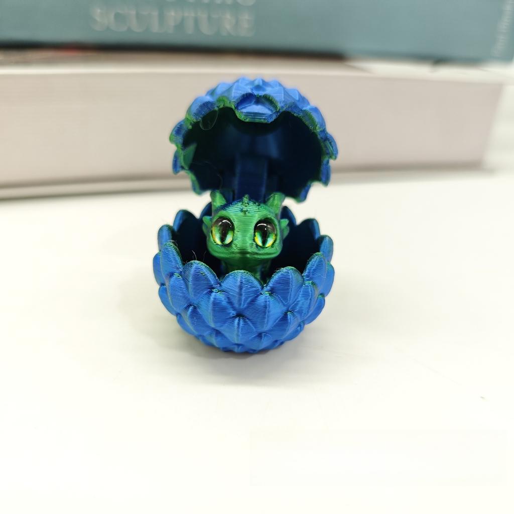 3D Printed Dragon Egg Figures Animal Toys MIni Dragon Fidget Toys Simulation Eyes Home Accessories Desktop Decor Kids Toy Gift