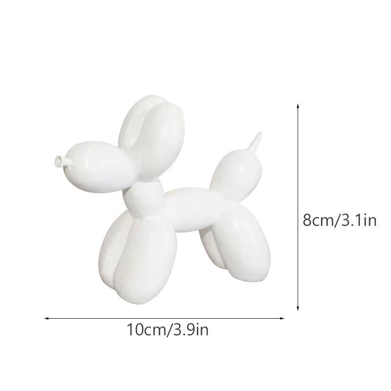 NORTHEUINS  Nordic Balloon Dog Figurines for Interior Resin Doggy Home Entrance Living Room Desktop Decoration Accessories Gifts
