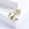 Blucome 2023 Summer Green Boat Anchor Brooch Bart Style Corsage Vintage Versatile Pin Clothing Accessories