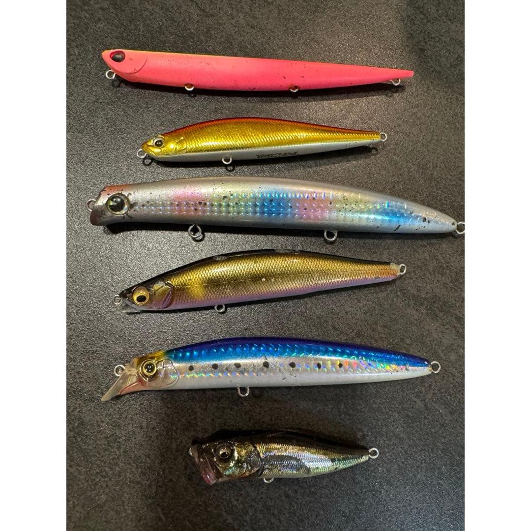 Used Set of 6 lures such as Megabass and Komomo