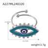 Fashion Simple Personality Niche Ring Weight Color Glaze Devil's Eye Shape Titanium Steel Open Index Finger Ring Female
