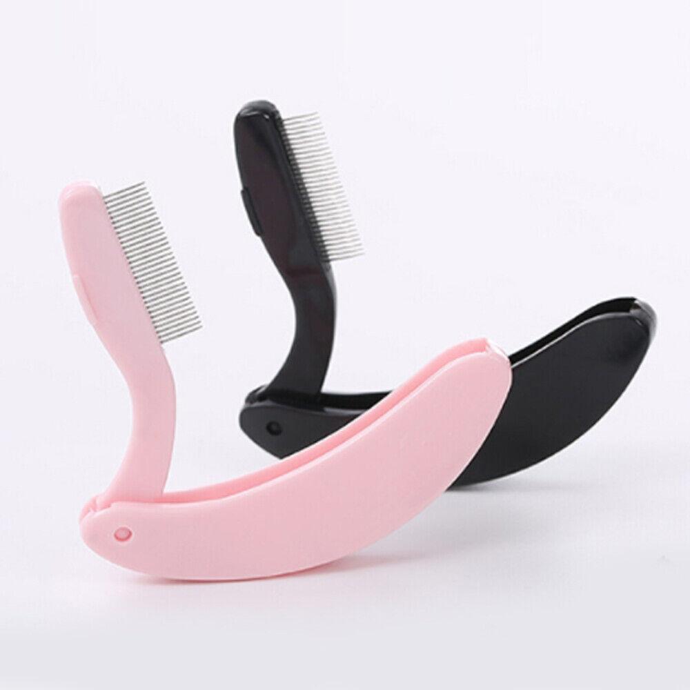 1PC Foldable Eyelash Comb Metal Eyebrow Brush Tool Mascara Separator Lash