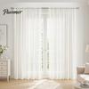 Romantischer Stil Vorhang 1 Panel Transparenter Spitzenvorhang, Vintage Floral mit Stangentasche, Transparente Vorhänge Lichtfilterndes Fenster für Wohnzimmer Schlafzimmer