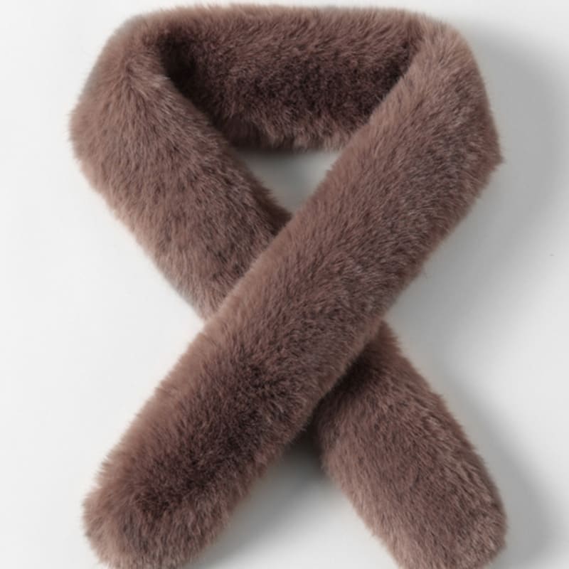 

LALA Fur Scarf Petite-Cocoa FREE