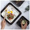 Creative Steak Square Tableware Set Marble Western Dish Ceramic Dish Plate Dish Sushi Desserts Tray