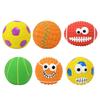 Sports Ball Dog Chew Toy Bite Resistant Boredom Stress Relief Squeaky Latex Football Soccer Tennis Teething Cleaning Toy Pet Supplies