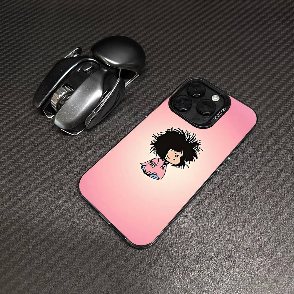

Cartoon M-MafaldaS Anime Phone Case Color Silver Shell For LPhone 17 16 16e 15 14 13 12 11 Pro Max Plus iPhone 17
