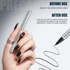 QIC Waterproof Liquid Eyeliner Pen 24H Long-Lasting Quick-Dry Smudge-Proof Black Eye Liner Precision Fine Tip Makeup Tool