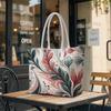Floral Printed Shoulder Tote Bag for Daily Use Stylish Casual Large Capacity Handbag for Women