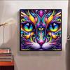New Arrival 5D DIY Full Circle Diamond Painting "Colorful Cat" Embroidery Cross Stitch Home Decor Gift