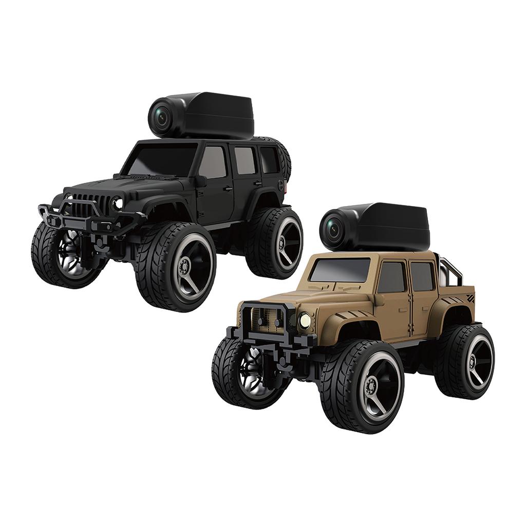 1:64 RC Crawler Car 480P Camera WiFi APP Control Gravity Sensing Cruise Control Lights Photo/Video 2.4GHz Remote Control Vehicle