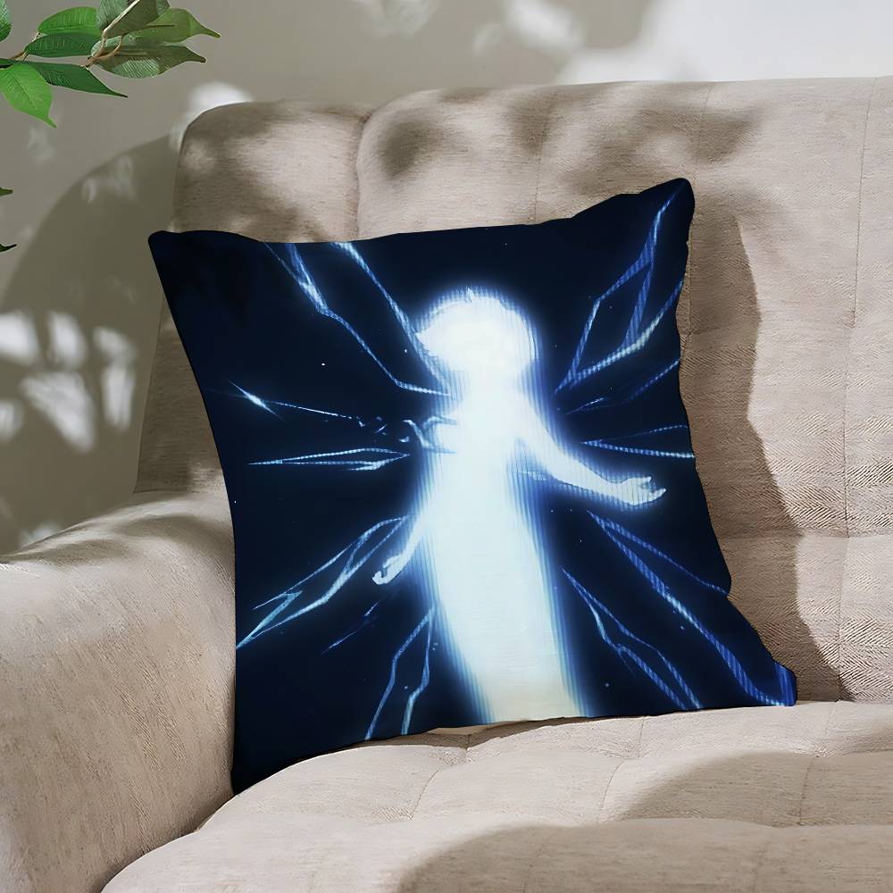 Quiet And Ethereal Blue Customizable Square Pillowcases Stylish And Soft Perfect For Beds Cars And Sofas