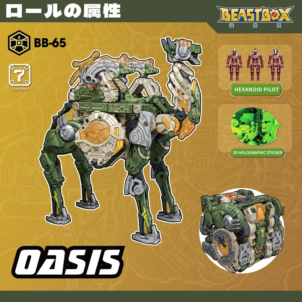 BEASTBOX 52TOYS OASIS Transforming Cube To Highly Articulated Action Transforms Into a Mecha or No Batteries Perfect Gift for Kids and Adults BB-65