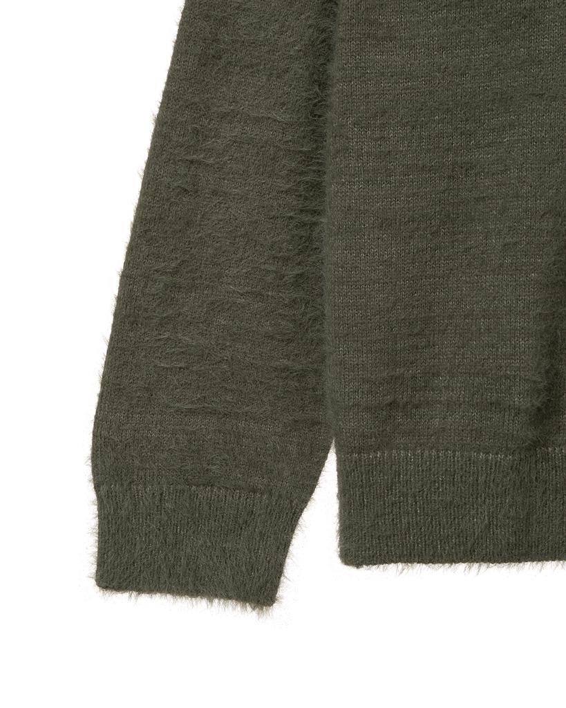 Eiieii Web Logo Hairy Knit [Khaki]