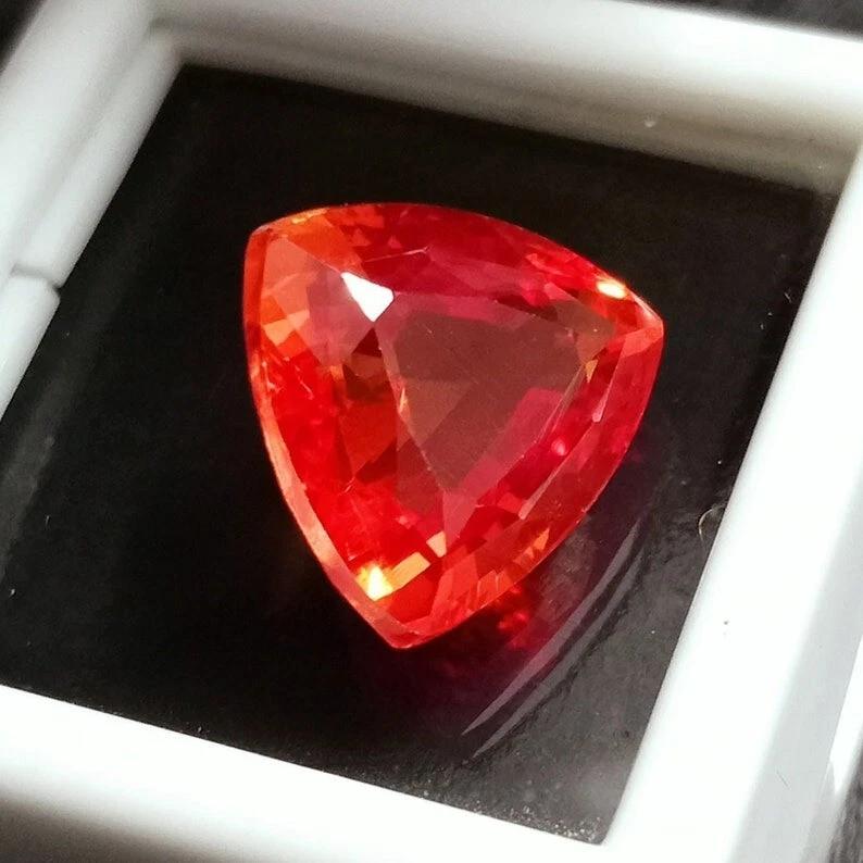 Natural Mexican Fire Opal Orange Trillion Cut 12-14 Ct Beautiful Gemstone