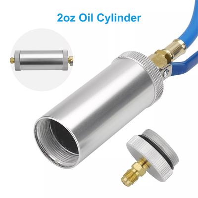 R12 R134A R22 Air Conditioning Car Oil Injection Dye Injection Tool 2 Ounce 1/4" Pure Liquid Oil Coolant Filler Tube