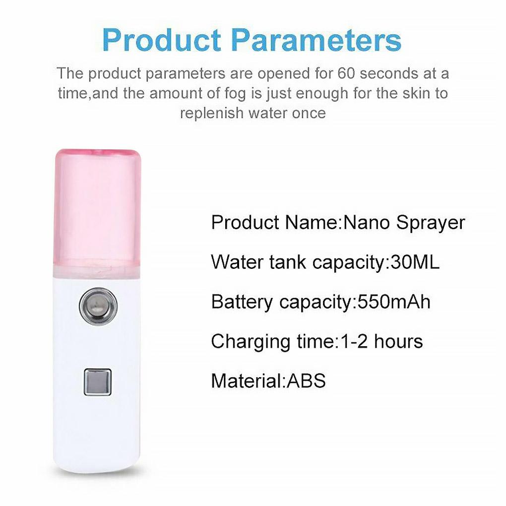 Mini Portable Beauty Facial Steamer Face Sprayer Salon USB Rechargable Mist New