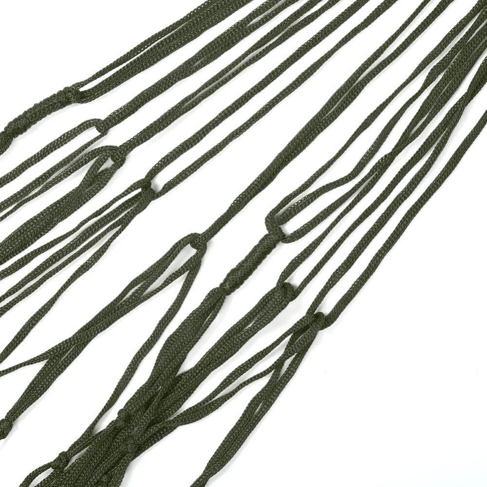 Smooth Net Nylon Mesh Hammock Strong Load-Bearing Capacity Swing Hanging Rope Hammock  Traveling