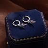 Niche Design Color Diamond Ice Cream Circles Ear Buckles Femininity Sweet High-End Earrings