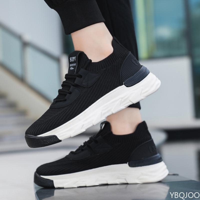 Men's Sports Shoes Spring and Autumn New Mesh Breathable Outdoor Casual Sports Thick Sole Large Size Men's Vulcanized Shoes