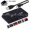 In Stock USB Multi-function Six-Port Mobile Phone & Camera High-Speed Card Reader with Password Protection