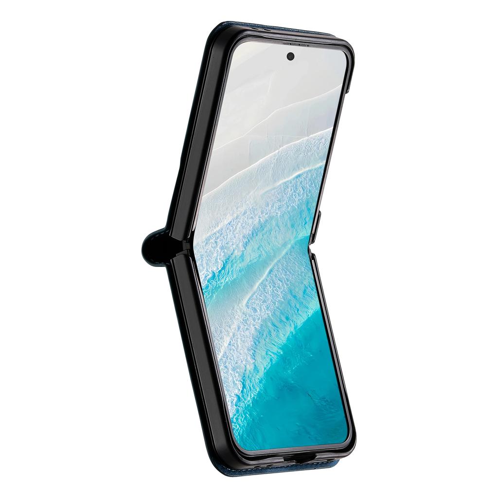 N.BEKUS For Samsung Galaxy Z Flip7 5G Case Card Slot PU + PC Phone Back Cover