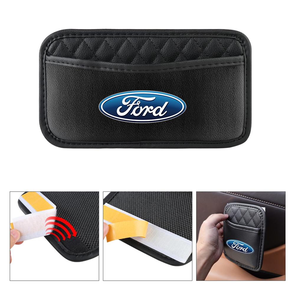 AKS1 Car Storage Bags Seat Back Side Door Stowing Tidying Pocket For Ford STRacing Mustang Edge Focus 2 3 MK2 MK3 MK5 Fiesta MK7 F150