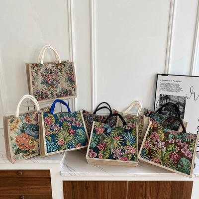 Modna damska torebka Tote Duża torba Tote Bag Haftowane płócienne torby