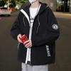 Jacke Herren Kapuzenjacke Frühling und Herbst Jacke Mode Lockere Jacke Herren Studenten Freizeitjacke