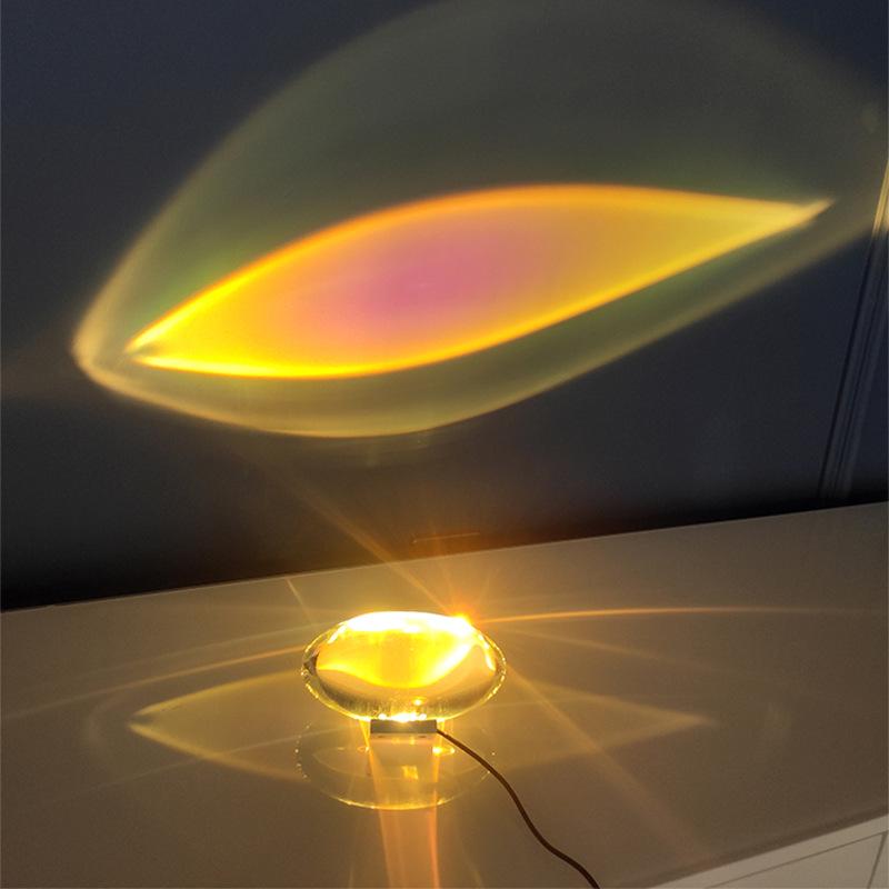 Italian Crystal Angel Lamp - Atmospheric Bedroom Table Light