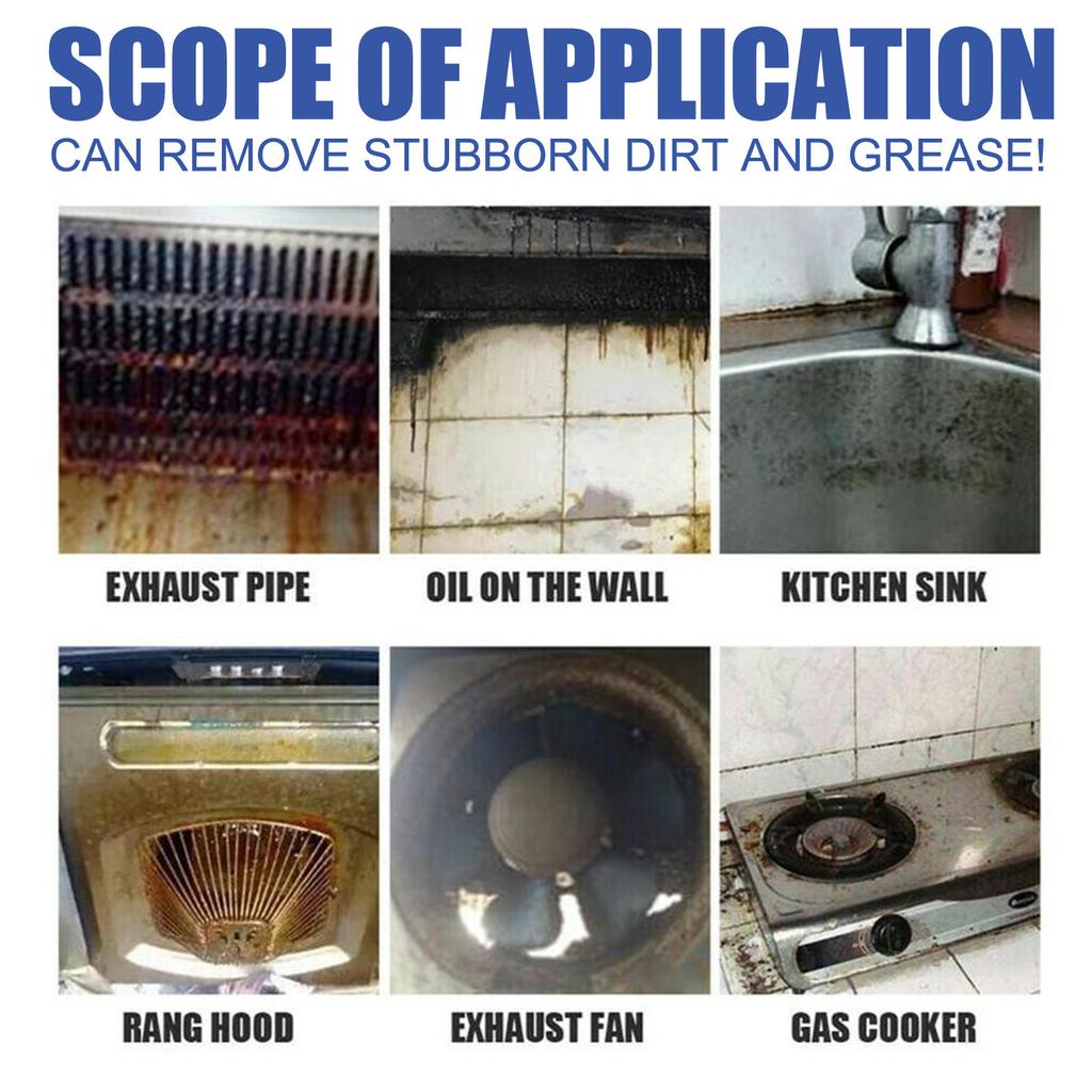 Non-Toxic Heavy Oil Cleaner Foam Spray Multipurpose Grease Stain Remover for Grill Oven - Effective Degreaser